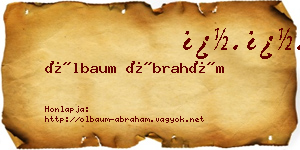 Ölbaum Ábrahám névjegykártya